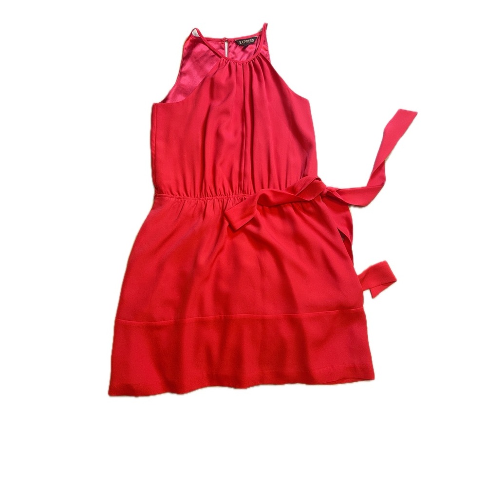 Express Scarlet Halter Dress with Waist Tie‎ – Size XS